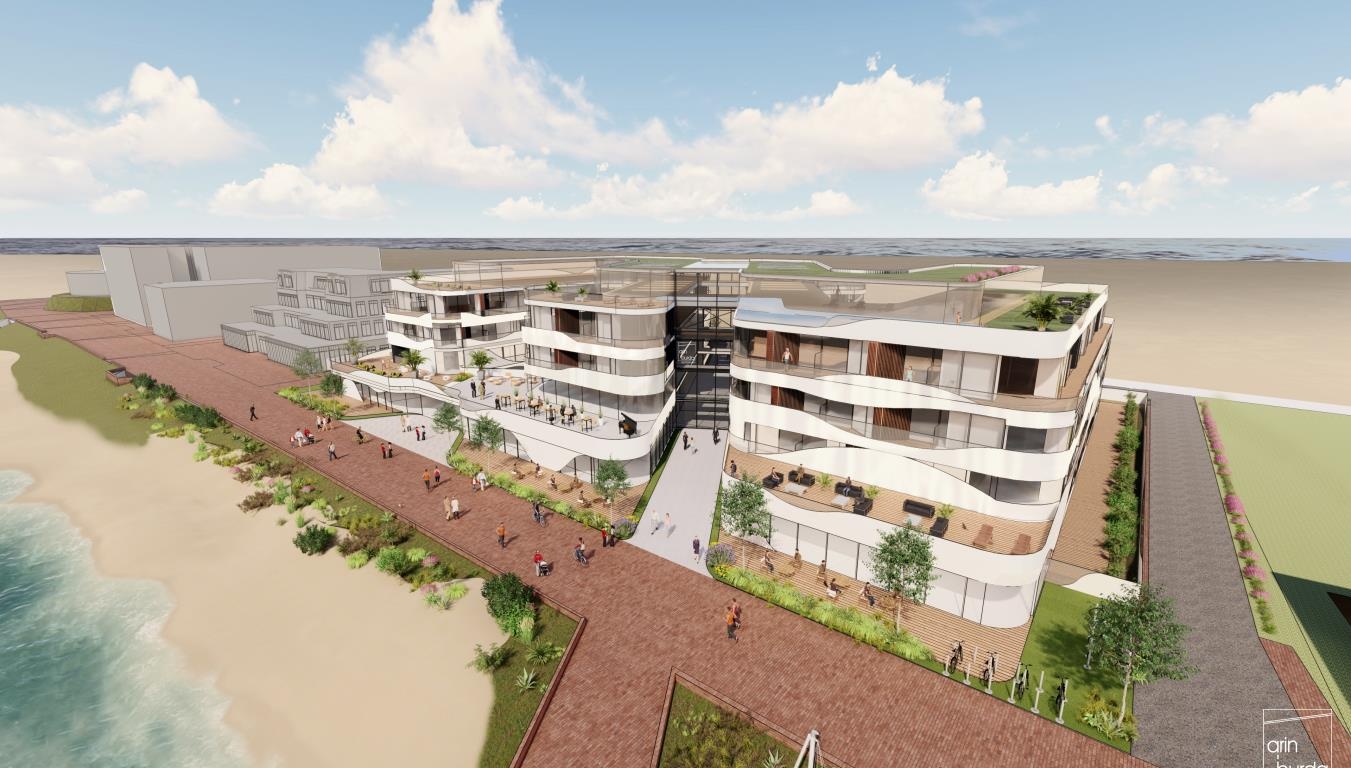 Wangerooge Strandhotel — architectural render by Arin Burda Architects Berlin